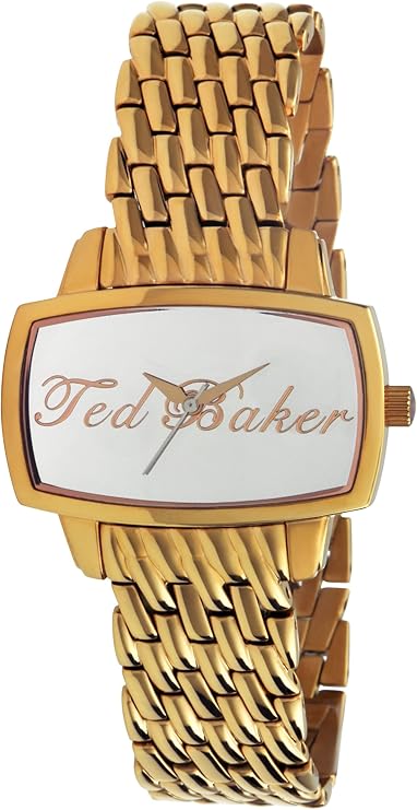 ted baker 女式石英不锈钢礼服手表,颜色:银色调(型号:te4023)